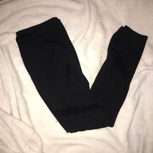 Old Navy Black Athletic Mesh Cut Out Tights/ Leggings